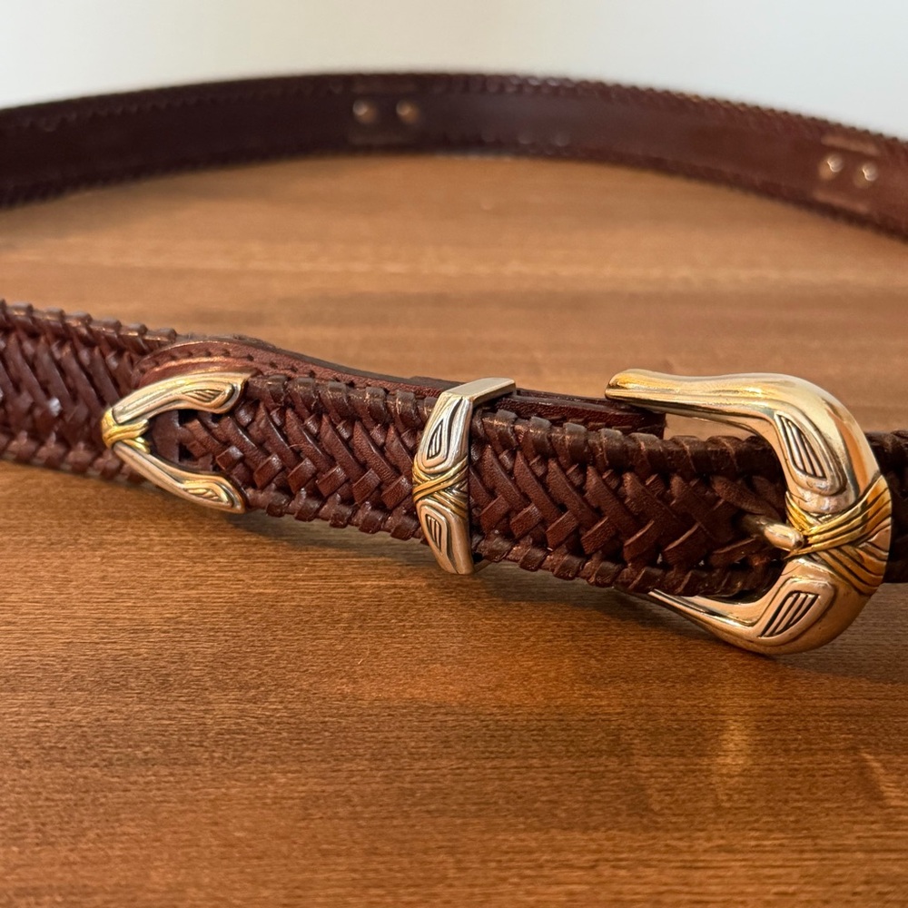 Vintage Bill Adler Studio Braided Leather Golf Belt Men’s Size 42